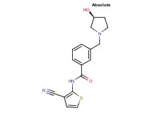 N-(3-cyano-2-thienyl)-3-{[(3S)-3-hydroxypyrrolidin-1-yl]methyl}benzamide