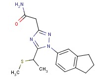 2-{1-(2,3-dihydro-1H-inden-5-yl)-5-[1-(methylthio)ethyl]-1H-1,2,4-triazol-3-yl}acetamide