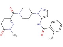 2-methyl-N-(1-{1-[(1-methyl-6-oxo-1,4,5,6-tetrahydro-3-pyridazinyl)carbonyl]-4-piperidinyl}-1H-pyrazol-5-yl)benzamide
