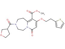 methyl 7-oxo-3-(tetrahydro-3-furanylcarbonyl)-9-[2-(2-thienyl)ethoxy]-1,2,3,4,5,7-hexahydropyrido[1,2-d][1,4]diazepine-10-carboxylate