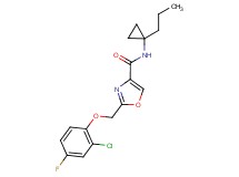 2-[(2-chloro-4-fluorophenoxy)methyl]-N-(1-propylcyclopropyl)-1,3-oxazole-4-carboxamide