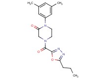 1-(3,5-dimethylphenyl)-4-[(5-propyl-1,3,4-oxadiazol-2-yl)carbonyl]piperazin-2-one