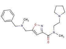 5-{[benzyl(methyl)amino]methyl}-N-methyl-N-(2-pyrrolidin-1-ylethyl)isoxazole-3-carboxamide