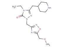 4-ethyl-2-{[5-(methoxymethyl)-1,2,4-oxadiazol-3-yl]methyl}-5-(piperidin-4-ylmethyl)-2,4-dihydro-3H-1,2,4-triazol-3-one
