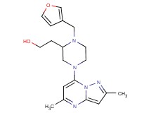 2-[4-(2,5-dimethylpyrazolo[1,5-a]pyrimidin-7-yl)-1-(3-furylmethyl)-2-piperazinyl]ethanol