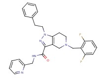 5-(2,6-difluorobenzyl)-1-(2-phenylethyl)-N-(2-pyridinylmethyl)-4,5,6,7-tetrahydro-1H-pyrazolo[4,3-c]pyridine-3-carboxamide