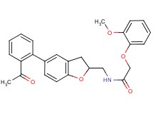 N-{[5-(2-acetylphenyl)-2,3-dihydro-1-benzofuran-2-yl]methyl}-2-(2-methoxyphenoxy)acetamide