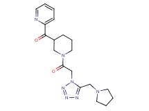2-pyridinyl(1-{[5-(1-pyrrolidinylmethyl)-1H-tetrazol-1-yl]acetyl}-3-piperidinyl)methanone