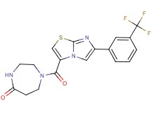 1-({6-[3-(trifluoromethyl)phenyl]imidazo[2,1-b][1,3]thiazol-3-yl}carbonyl)-1,4-diazepan-5-one