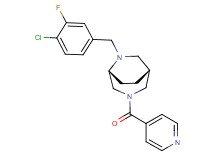 (1R*,5R*)-6-(4-chloro-3-fluorobenzyl)-3-isonicotinoyl-3,6-diazabicyclo[3.2.2]nonane