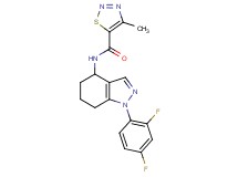 N-[1-(2,4-difluorophenyl)-4,5,6,7-tetrahydro-1H-indazol-4-yl]-4-methyl-1,2,3-thiadiazole-5-carboxamide