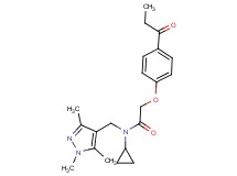 N-cyclopropyl-2-(4-propionylphenoxy)-N-[(1,3,5-trimethyl-1H-pyrazol-4-yl)methyl]acetamide