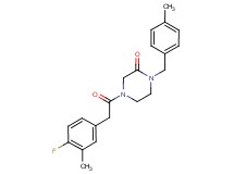 4-[(4-fluoro-3-methylphenyl)acetyl]-1-(4-methylbenzyl)-2-piperazinone