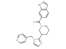 6-({3-[1-(pyridin-4-ylmethyl)-1H-imidazol-2-yl]piperidin-1-yl}carbonyl)-1H-indole