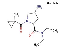 (2S,4R)-4-amino-N,N-diethyl-1-[(1-methylcyclopropyl)carbonyl]pyrrolidine-2-carboxamide