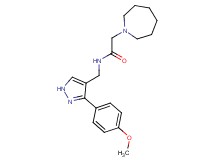 2-azepan-1-yl-N-{[3-(4-methoxyphenyl)-1H-pyrazol-4-yl]methyl}acetamide
