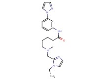 1-[(1-ethyl-1H-imidazol-2-yl)methyl]-N-[3-(1H-pyrazol-1-yl)phenyl]-3-piperidinecarboxamide