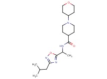 N-[1-(3-isobutyl-1,2,4-oxadiazol-5-yl)ethyl]-1-(tetrahydro-2H-pyran-4-yl)piperidine-4-carboxamide