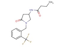 N-{5-oxo-1-[2-(trifluoromethyl)benzyl]-3-pyrrolidinyl}butanamide