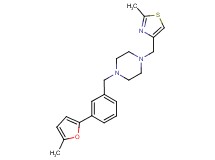 1-[3-(5-methyl-2-furyl)benzyl]-4-[(2-methyl-1,3-thiazol-4-yl)methyl]piperazine