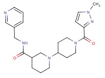 1'-[(1-methyl-1H-pyrazol-3-yl)carbonyl]-N-(pyridin-3-ylmethyl)-1,4'-bipiperidine-3-carboxamide