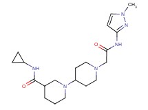 N-cyclopropyl-1'-{2-[(1-methyl-1H-pyrazol-3-yl)amino]-2-oxoethyl}-1,4'-bipiperidine-3-carboxamide