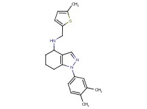 1-(3,4-dimethylphenyl)-N-[(5-methyl-2-thienyl)methyl]-4,5,6,7-tetrahydro-1H-indazol-4-amine