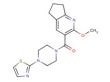 2-methoxy-3-{[4-(1,3-thiazol-2-yl)-1-piperazinyl]carbonyl}-6,7-dihydro-5H-cyclopenta[b]pyridine