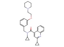 N,2-dicyclopropyl-N-{3-[2-(1-piperidinyl)ethoxy]benzyl}-4-quinolinecarboxamide