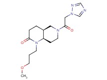 (4aS*,8aR*)-1-(3-methoxypropyl)-6-(1H-1,2,4-triazol-1-ylacetyl)octahydro-1,6-naphthyridin-2(1H)-one