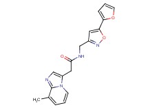 N-{[5-(2-furyl)isoxazol-3-yl]methyl}-2-(8-methylimidazo[1,2-a]pyridin-3-yl)acetamide