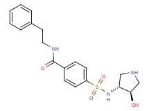 4-({[rel-(3R,4R)-4-hydroxy-3-pyrrolidinyl]amino}sulfonyl)-N-(2-phenylethyl)benzamide dihydrochloride