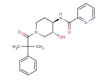 N-[(3R*,4R*)-3-hydroxy-1-(2-methyl-2-phenylpropanoyl)piperidin-4-yl]pyridine-2-carboxamide