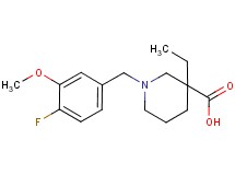 3-ethyl-1-(4-fluoro-3-methoxybenzyl)-3-piperidinecarboxylic acid