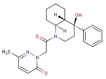 2-{2-[(4S*,4aS*,8aS*)-4-hydroxy-4-phenyloctahydro-1(2H)-quinolinyl]-2-oxoethyl}-6-methyl-3(2H)-pyridazinone