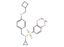 N-[4-(cyclobutylmethoxy)benzyl]-N-cyclopropyl-3,4-dimethoxybenzenesulfonamide