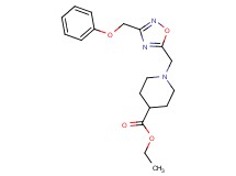 ethyl 1-{[3-(phenoxymethyl)-1,2,4-oxadiazol-5-yl]methyl}-4-piperidinecarboxylate