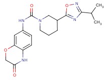 3-(3-isopropyl-1,2,4-oxadiazol-5-yl)-N-(3-oxo-3,4-dihydro-2H-1,4-benzoxazin-7-yl)piperidine-1-carboxamide