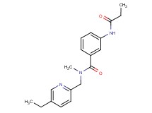 N-[(5-ethylpyridin-2-yl)methyl]-N-methyl-3-(propionylamino)benzamide