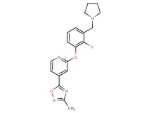 2-[2-fluoro-3-(pyrrolidin-1-ylmethyl)phenoxy]-4-(3-methyl-1,2,4-oxadiazol-5-yl)pyridine
