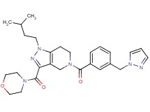 1-(3-methylbutyl)-3-(4-morpholinylcarbonyl)-5-[3-(1H-pyrazol-1-ylmethyl)benzoyl]-4,5,6,7-tetrahydro-1H-pyrazolo[4,3-c]pyridine