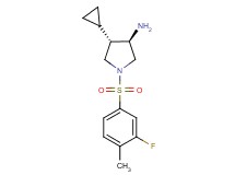 (3R*,4S*)-4-cyclopropyl-1-[(3-fluoro-4-methylphenyl)sulfonyl]-3-pyrrolidinamine