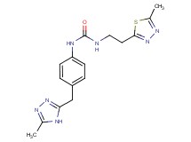 N-[2-(5-methyl-1,3,4-thiadiazol-2-yl)ethyl]-N'-{4-[(5-methyl-4H-1,2,4-triazol-3-yl)methyl]phenyl}urea