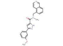 N-(5-isoquinolinylmethyl)-3-(3-methoxyphenyl)-N-methyl-1H-pyrazole-5-carboxamide