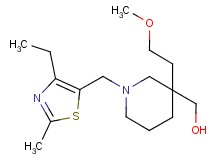 [1-[(4-ethyl-2-methyl-1,3-thiazol-5-yl)methyl]-3-(2-methoxyethyl)-3-piperidinyl]methanol