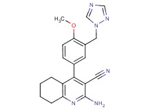 2-amino-4-[4-methoxy-3-(1H-1,2,4-triazol-1-ylmethyl)phenyl]-5,6,7,8-tetrahydroquinoline-3-carbonitrile