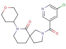 2-[(5-chloropyridin-3-yl)carbonyl]-7-(tetrahydro-2H-pyran-4-yl)-2,7-diazaspiro[4.5]decan-6-one