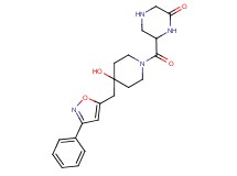 6-({4-hydroxy-4-[(3-phenyl-5-isoxazolyl)methyl]-1-piperidinyl}carbonyl)-2-piperazinone hydrochloride