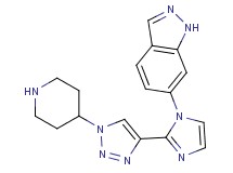 6-{2-[1-(4-piperidinyl)-1H-1,2,3-triazol-4-yl]-1H-imidazol-1-yl}-1H-indazole hydrochloride
