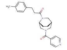 (1S*,5R*)-3-isonicotinoyl-6-[3-(4-methylphenyl)propanoyl]-3,6-diazabicyclo[3.2.2]nonane